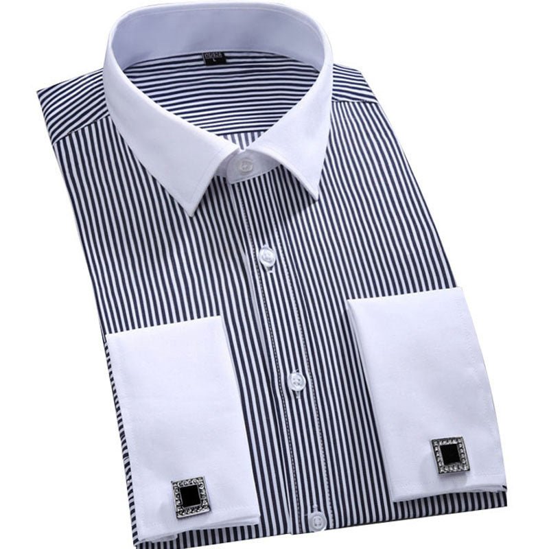 Men's business shirt by Ancient Energy featuring a classic collar and button-up design, in a crisp white fabric.