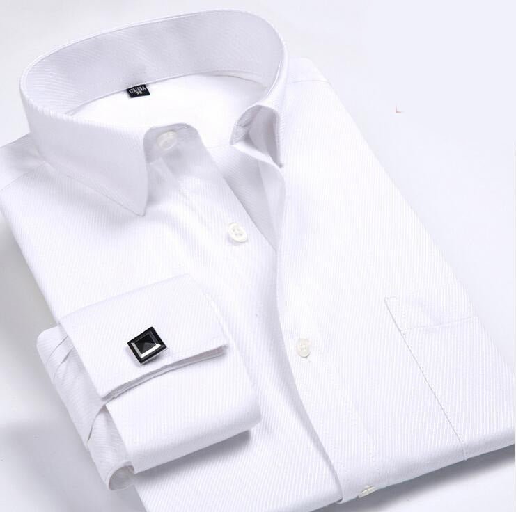 Men's business shirt by Ancient Energy featuring a classic collar, long sleeves, and a tailored fit, in a professional fabric.