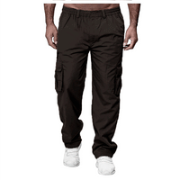 Men's casual loose straight cargo pants by Ancient Energy with multiple pockets, relaxed fit, and durable fabric.