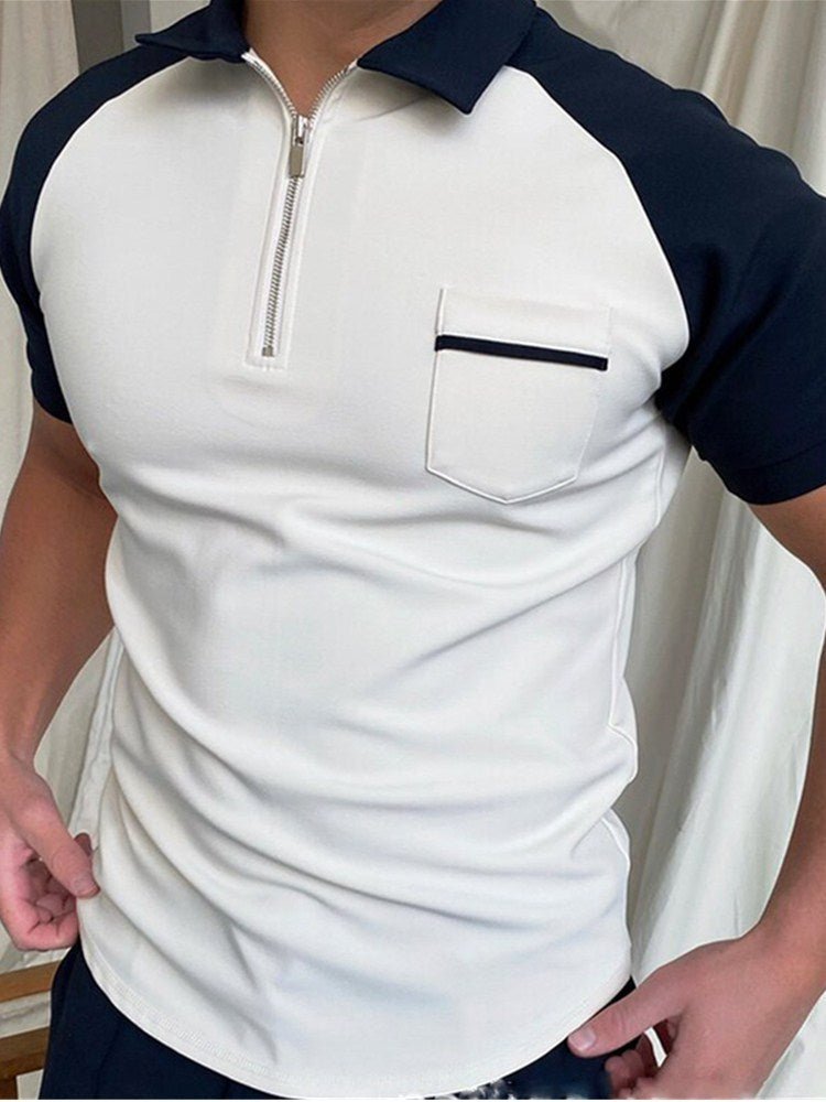 Men's solid polo shirt by Ancient Energy, short-sleeved summer clothing, casual men's polo shirt in a classic design.