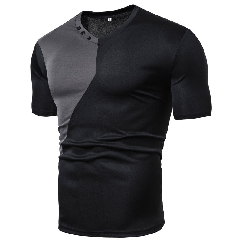 Men's casual short sleeve T-shirt by Ancient Energy, basic crew neck tee in soft fabric, shown in a neutral color.
