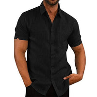 Men's short sleeve summer shirt by Ancient Energy, casual loose fit solid color tee for warm weather.