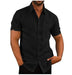 Men's short sleeve summer shirt by Ancient Energy, casual loose fit solid color tee for warm weather.