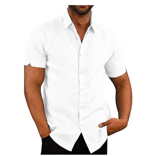 Ancient Energy men's short sleeve summer solid shirt, casual loose fit tee with round neckline, lightweight and breathable fabric.