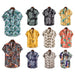 Men's short-sleeved beach shirt by Ancient Energy featuring a vibrant printed design, perfect for casual summer wear.