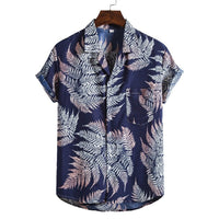 Men's short-sleeved beach shirt by Ancient Energy with new printed design, lightweight and casual for summer wear.