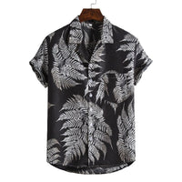 Men's short-sleeved beach shirt by Ancient Energy featuring a vibrant printed design, perfect for casual summer wear.