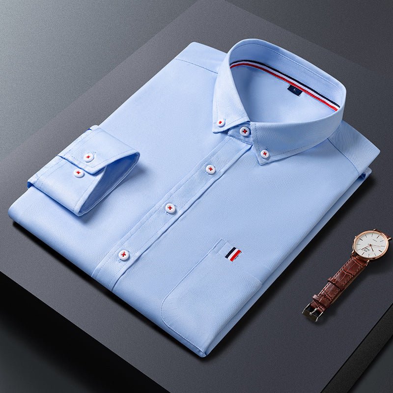 Men's casual fashion dress shirt from Ancient Energy, featuring a stylish button-up design and classic fit for business or casual wear.