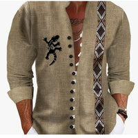Men's fashion 3D printed shirt top by Ancient Energy, featuring a vibrant, modern design and comfortable fit.