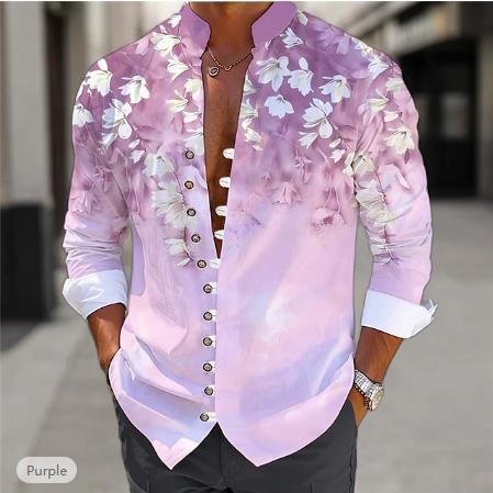 Men's fashion 3D printed shirt top by Ancient Energy, featuring a vibrant, modern design and casual fit.