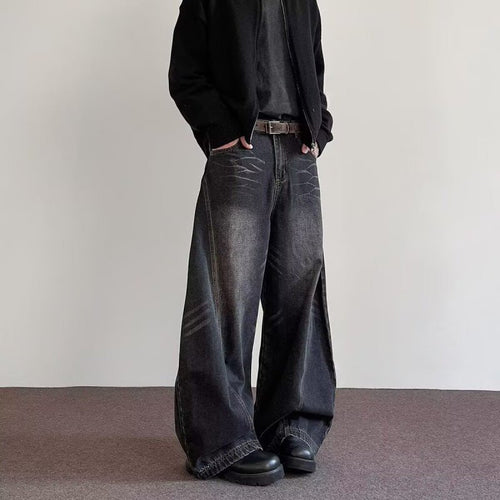 Men's high-street relaxed wide-leg pants by Ancient Energy, showcasing premium-looking, versatile, and comfortable casual trousers.