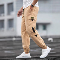 Men's retro jogger casual work pants by Ancient Energy, featuring a relaxed fit and comfortable design for everyday wear.