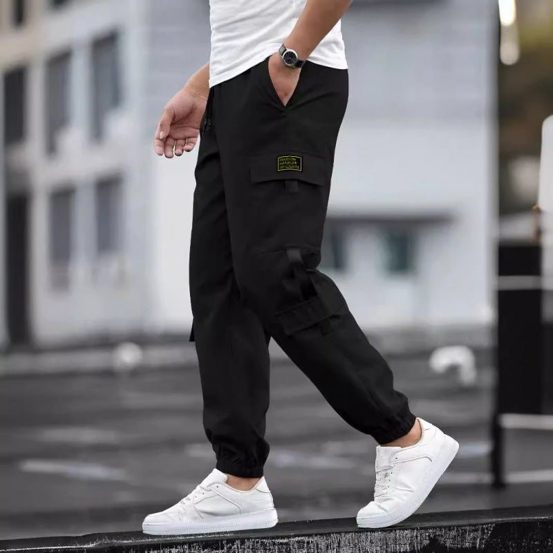 Men's retro jogger casual work pants by Ancient Energy, featuring a relaxed fit and comfortable fabric for everyday wear.