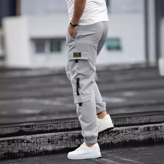 Men's retro jogger casual work pants by Ancient Energy, featuring a relaxed fit and comfortable waistband for everyday wear.