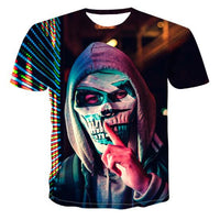 Men's 3D Skull T-shirt by Ancient Energy featuring a detailed skull graphic on a black cotton T-shirt.