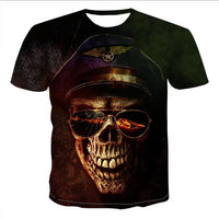 Men's 3D Skull T-shirt by Ancient Energy featuring a bold skull graphic on black fabric.