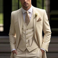 Men's slim-fit light luxury suit by Ancient Energy, tailored fit with sleek fabric and classic styling perfect for formal occasions.