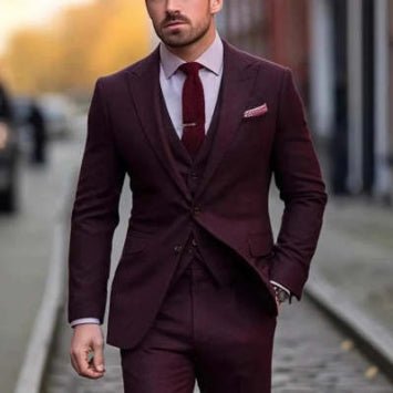 Mens slim-fit light luxury suit by Ancient Energy, featuring tailored design and high-quality fabric for a sleek, modern look.
