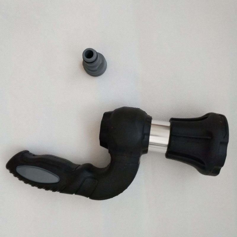 Ancient Energy Mighty Power Hose Blaster Nozzle for lawn, garden, and car washing, showcasing a durable garden hose nozzle in use