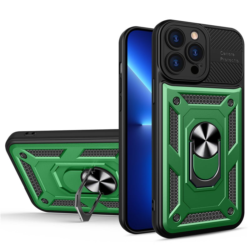 Ancient Energy military shockproof phone case with camera lens protection, rugged design for durability and security.