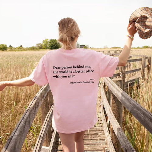 Ancient Energy women's letter T-shirt with round neck, short sleeves, and slogan print, casual fashion top.