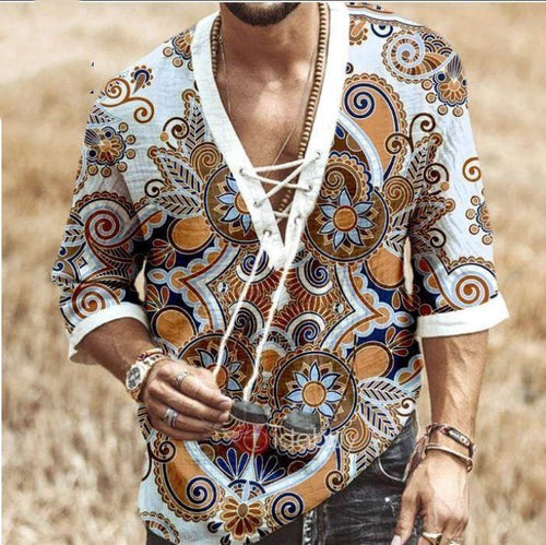 Loose fit men's T-shirt by Ancient Energy in large size, casual hot style, with short sleeves and relaxed fit.