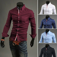 Ancient Energy men's long-sleeved shirt featuring a casual fit and classic design, displayed on a mannequin.