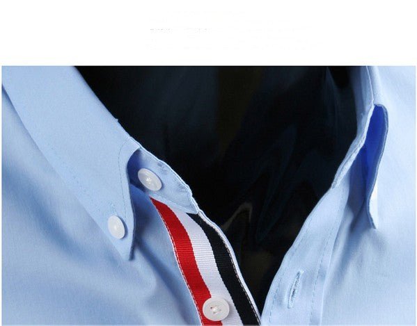 Men's long-sleeved shirt by Ancient Energy, shown in a stylish fit with a classic collar and button-down design.