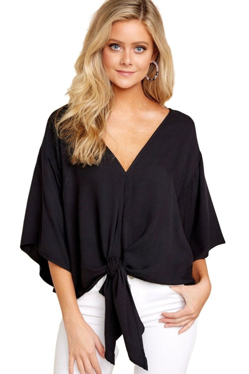 Ancient Energy women's V-neck blouse with leopard print, floral tie front, batwing sleeves, and oversized fit for summer.