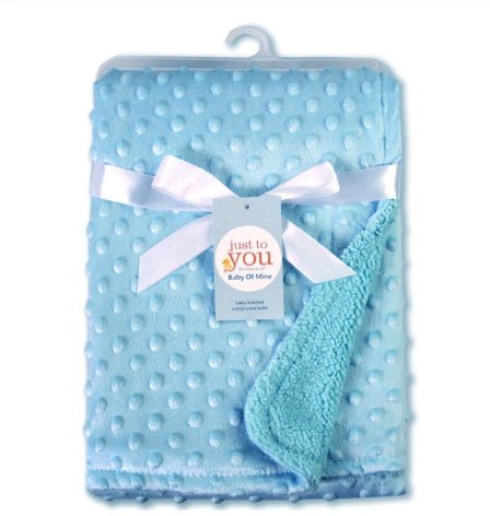 Ancient Energy Polar Dot Baby Blanket, soft swaddle wrap for newborns, cozy bedding and envelope-style baby blanket.