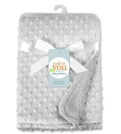 Ancient Energy Polar Dot Baby Blanket for newborns, soft swaddle wrap with adorable dot pattern, ideal for baby bedding and wrapping.