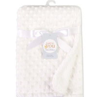 Ancient Energy Polar Dot baby blanket, soft newborn swaddle wrap with envelope design, cozy bedding for infants.