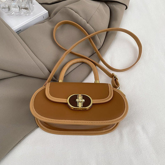 Ancient Energy retro matte tote bag with autumn design, crossbody strap, mini round shape, stylish and functional for everyday use.