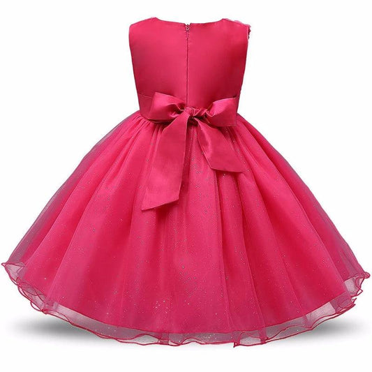 Ancient Energy princess flower girl dress with summer tutu design, ideal for weddings and birthday parties, featuring floral accents.