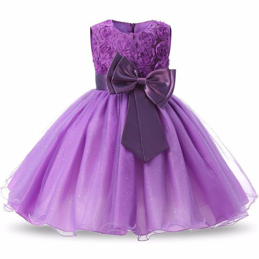 Ancient Energy princess flower girl dress with a summer tutu design, perfect for wedding or birthday parties, featuring floral details.