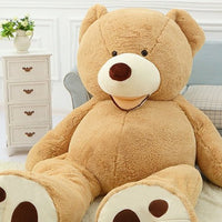 Realistic plush bear toy by Ancient Energy, soft and safe, with charming features and detailed fur for cuddling and play.