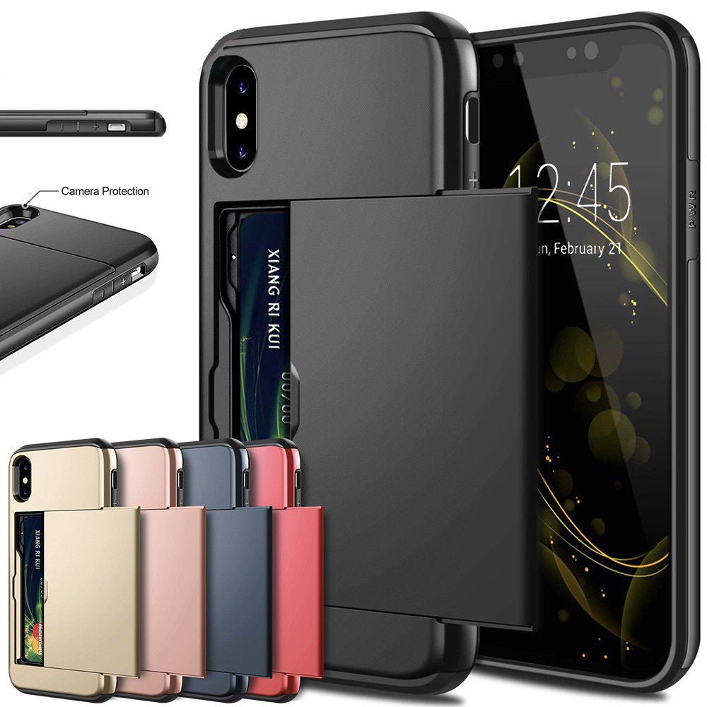 Ancient Energy robust dual-layer hybrid defender armor case for phone protection, featuring sturdy black and gray design.