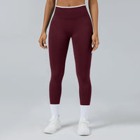 Ancient Energy seamless knitted high waist sports yoga pants, quick-drying and form-fitting for active wear.