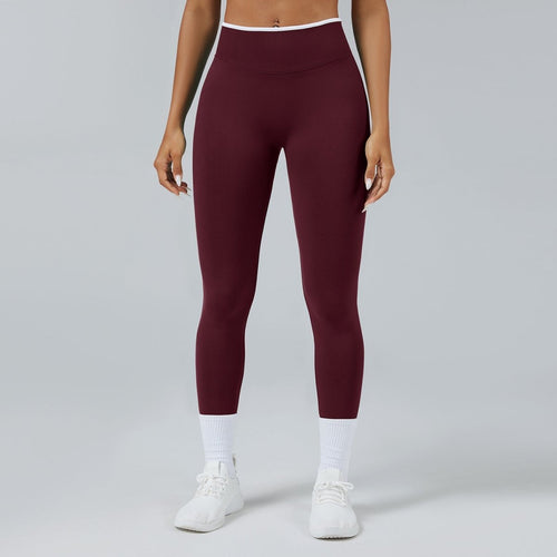 Ancient Energy seamless knitted high waist sports yoga pants, quick-drying and form-fitting for active wear.