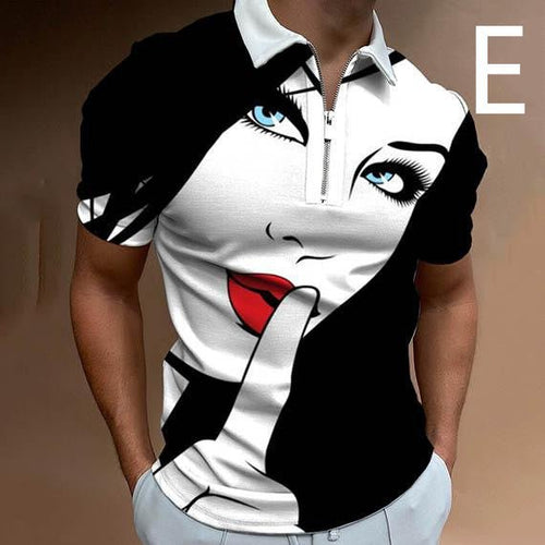 Ancient Energy men's short sleeve streetwear T-shirt with face art print, casual fit, ideal for modern men's fashion.
