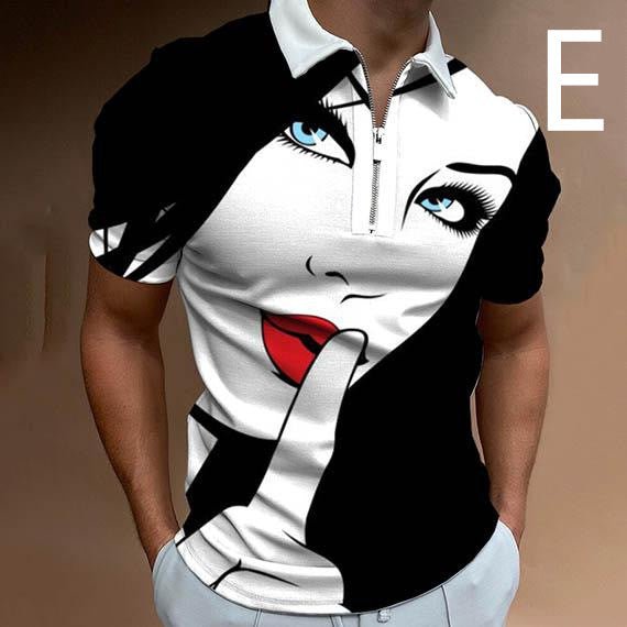 Ancient Energy men's short sleeve streetwear T-shirt with face art print, casual fit, ideal for modern men's fashion.