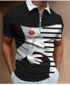 Ancient Energy men's short sleeve T-shirt with face art print, streetwear style, casual men's clothing, cotton fabric.