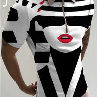 Ancient Energy men's short sleeve streetwear shirt with face art print, casual t-shirt for men with bold graphic design.
