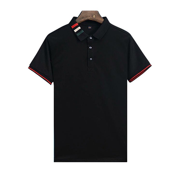 Ancient Energy short-sleeved summer business polo shirt in breathable fabric, featuring a classic collar and button front.