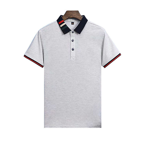 Ancient Energy short-sleeved summer business polo shirt in breathable fabric, featuring a classic collar and logo detail.