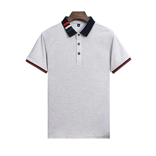 Ancient Energy short-sleeved summer business polo shirt in breathable fabric, featuring a classic collar and logo detail.