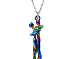 Unisex Simple Love Hug Necklace by Ancient Energy, featuring a sleek design perfect for couple jewelry on Valentine's Day.