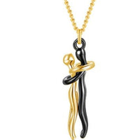 Unisex Simple Love Hug Necklace by Ancient Energy, featuring a minimalistic couple jewelry design for Valentine's Day.