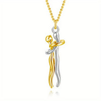 Unisex Simple Love Hug Necklace by Ancient Energy, featuring intertwined heart design, perfect for couples or Valentine's Day gift.