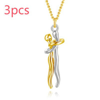 Unisex Simple Love Hug Necklace by Ancient Energy, featuring a sleek heart-shaped pendant, perfect for couples' jewelry.